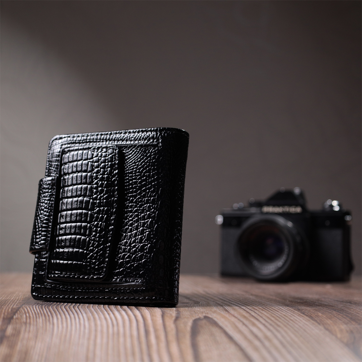 Гаманець жіночий шкіряний St Leather 22741 чорний фото13