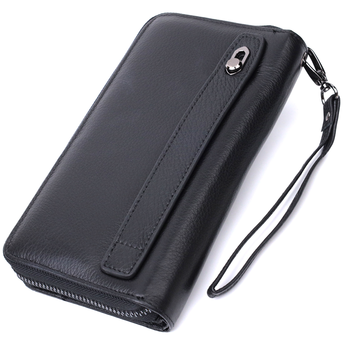 Гаманець чоловічий шкіряний St Leather 22823 чорний фото2