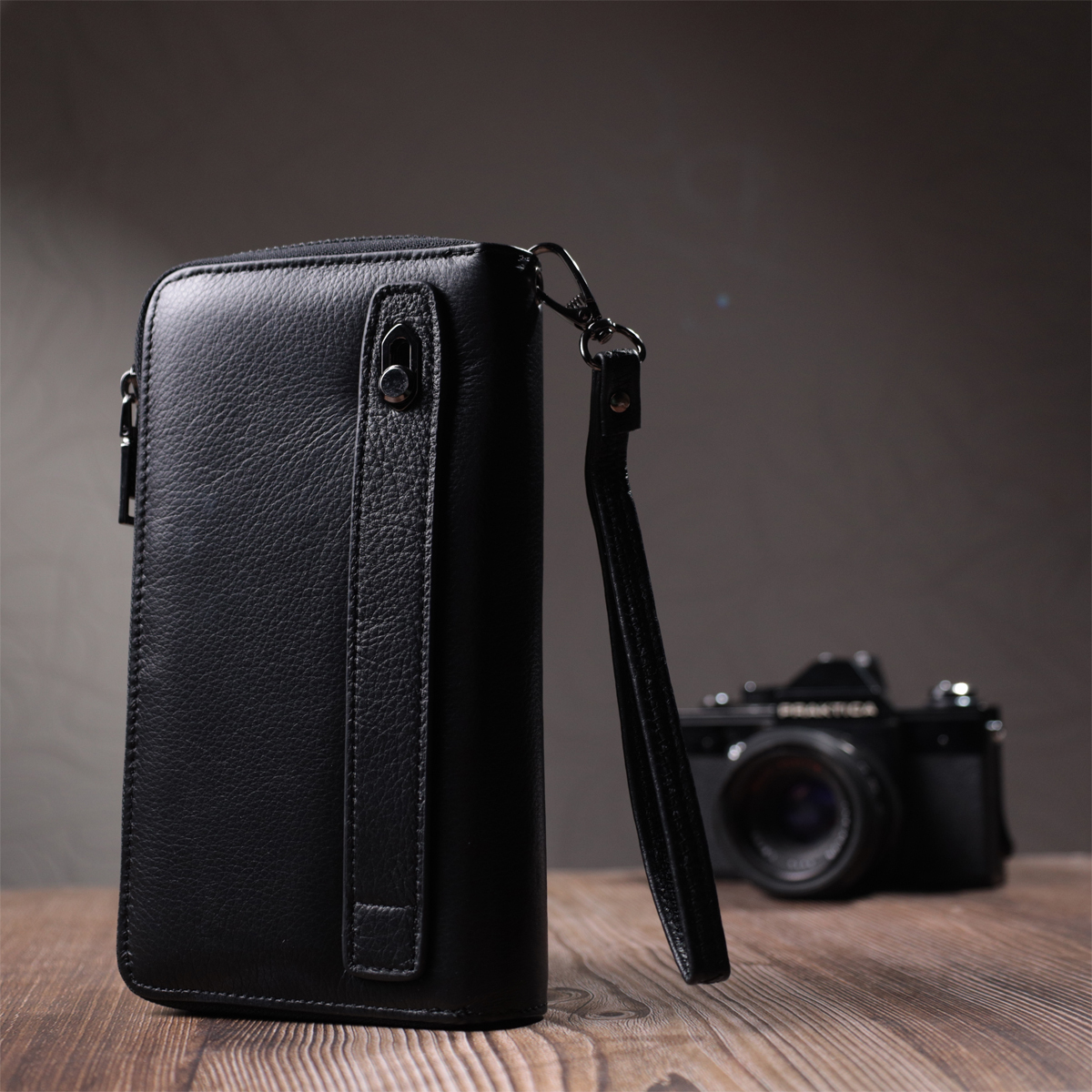 Гаманець чоловічий шкіряний St Leather 22823 чорний фото11