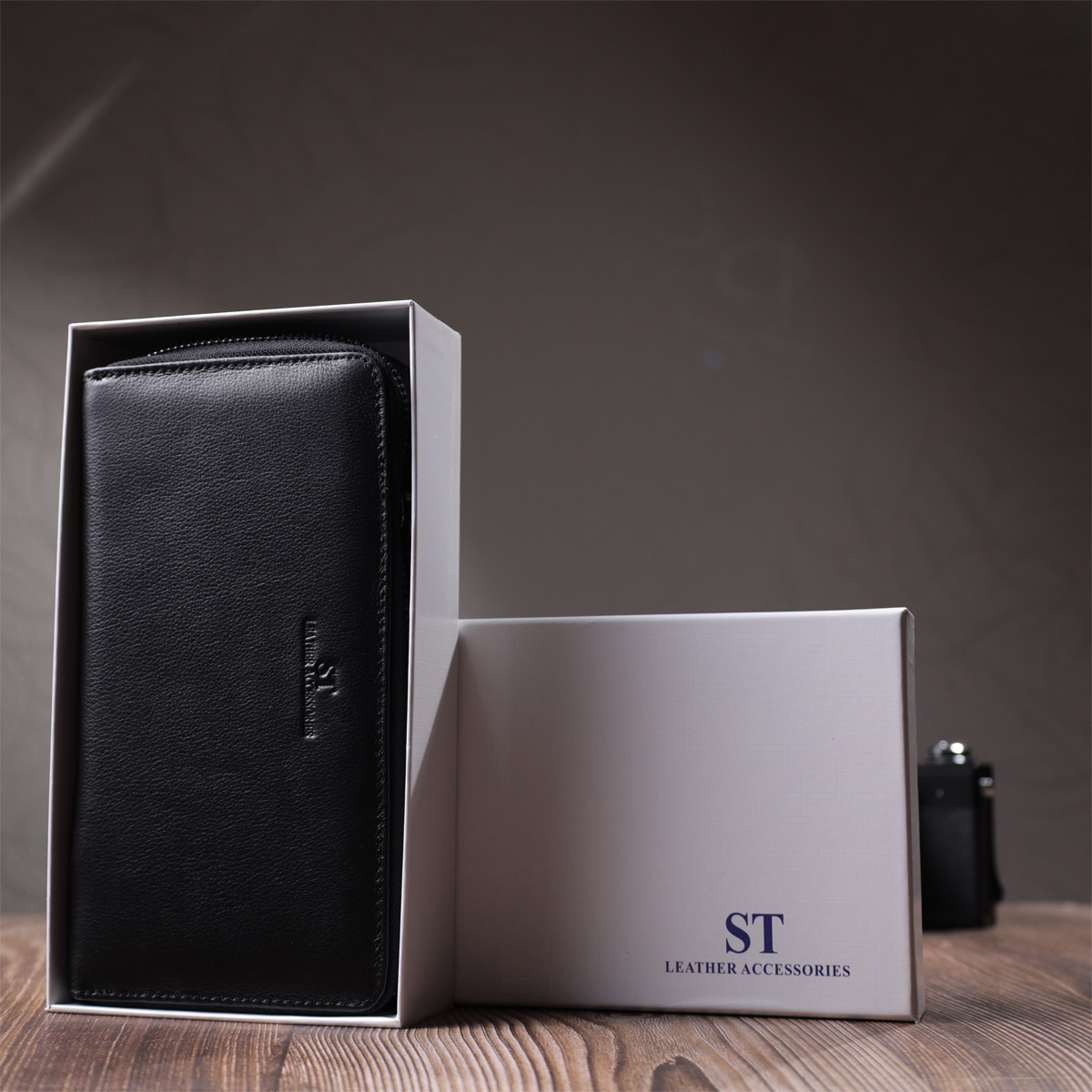 Гаманець чоловічий шкіряний St Leather 22853 чорний фото16