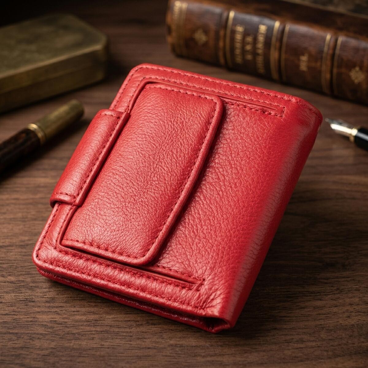 Гаманець жіночий шкіряний St Leather 22855 червоний фото3