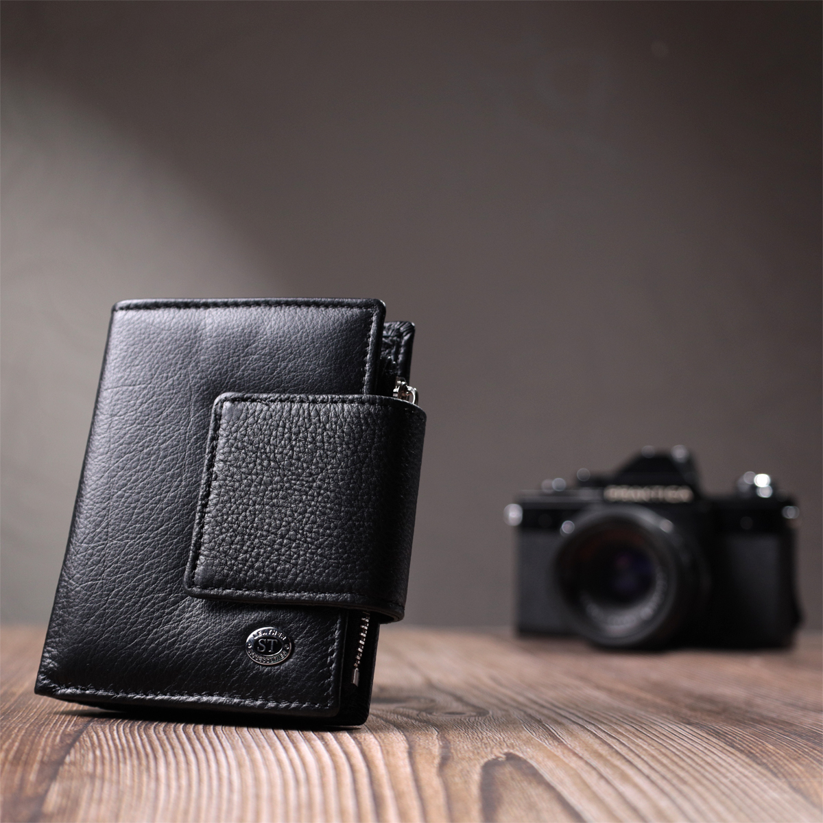 Кошелек женский кожаный St Leather 22856 черный фото9