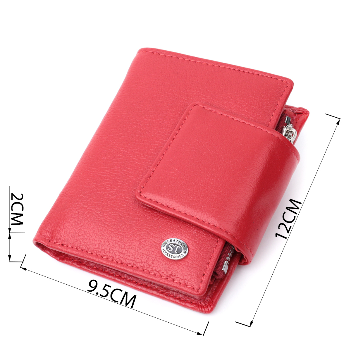 Гаманець жіночий шкіряний St Leather 22859 червоний фото3
