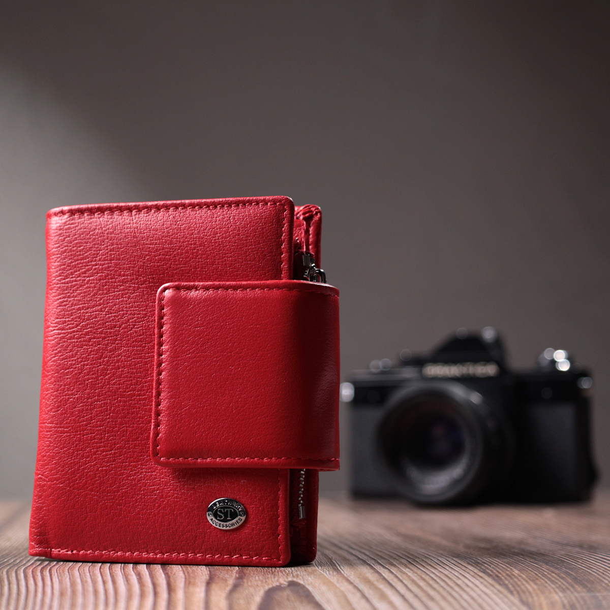 Гаманець жіночий шкіряний St Leather 22859 червоний фото9
