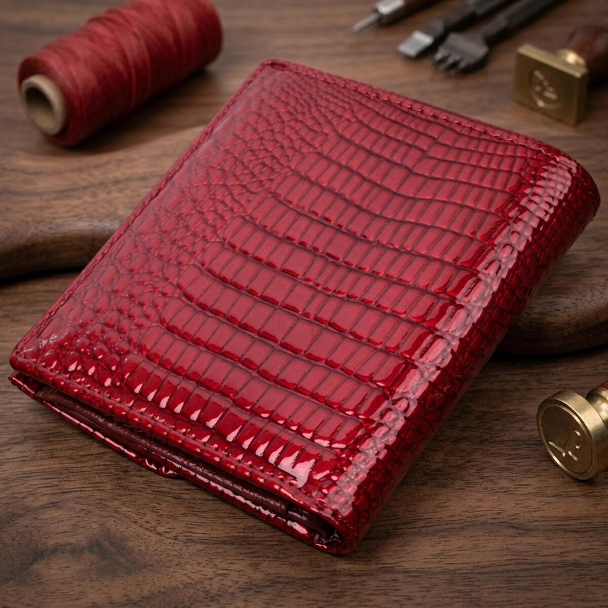 Гаманець жіночий шкіряний St Leather 22860 червоний фото4