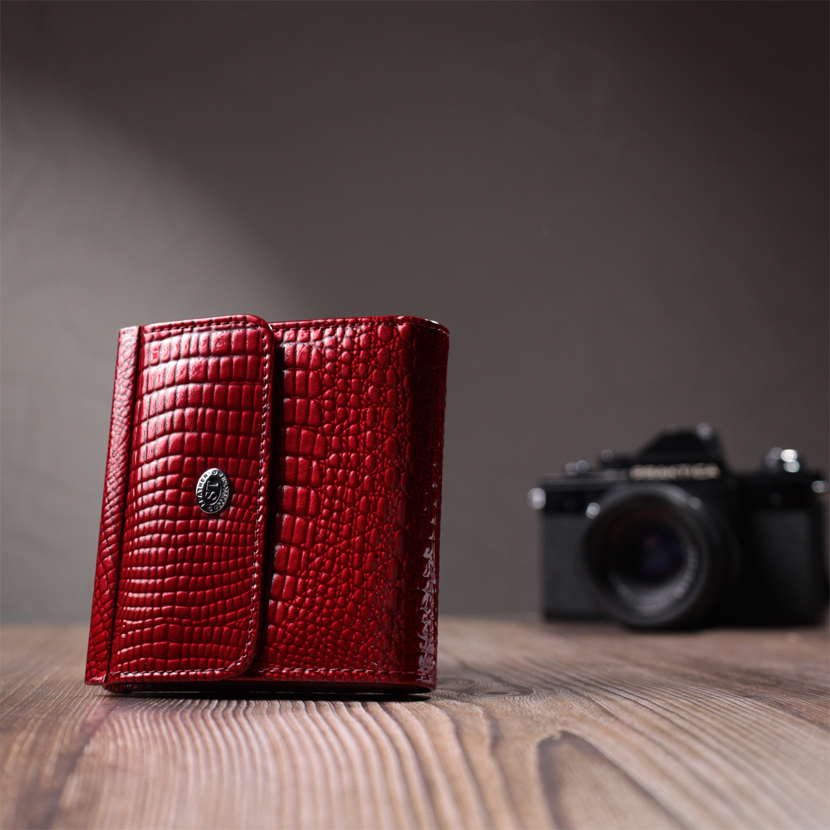 Гаманець жіночий шкіряний St Leather 22860 червоний фото13