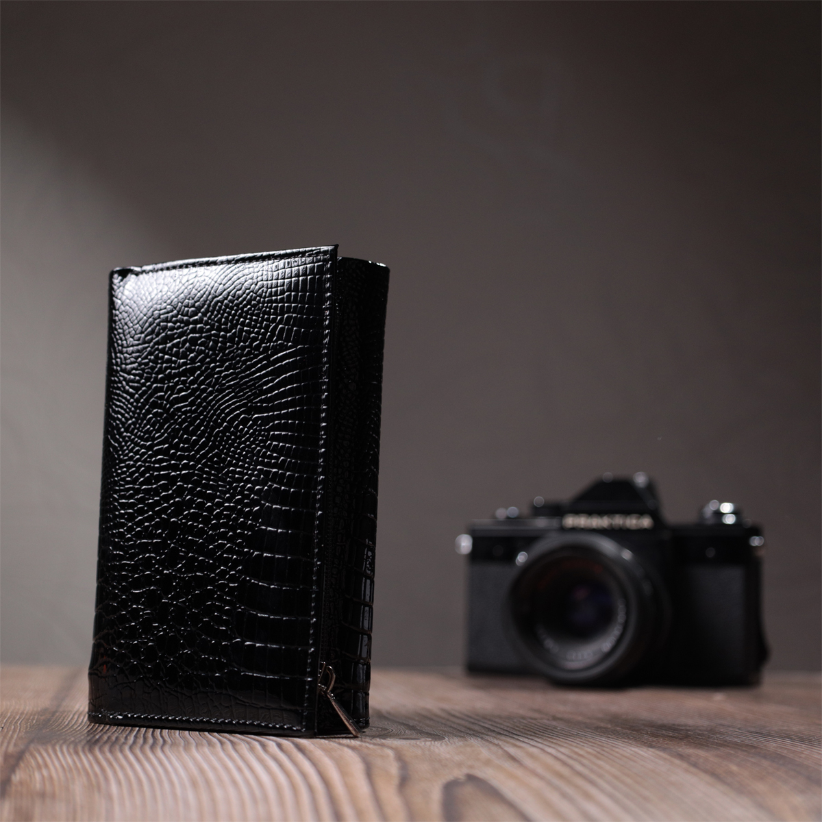 Гаманець жіночий шкіряний St Leather 15091 чорний фото13