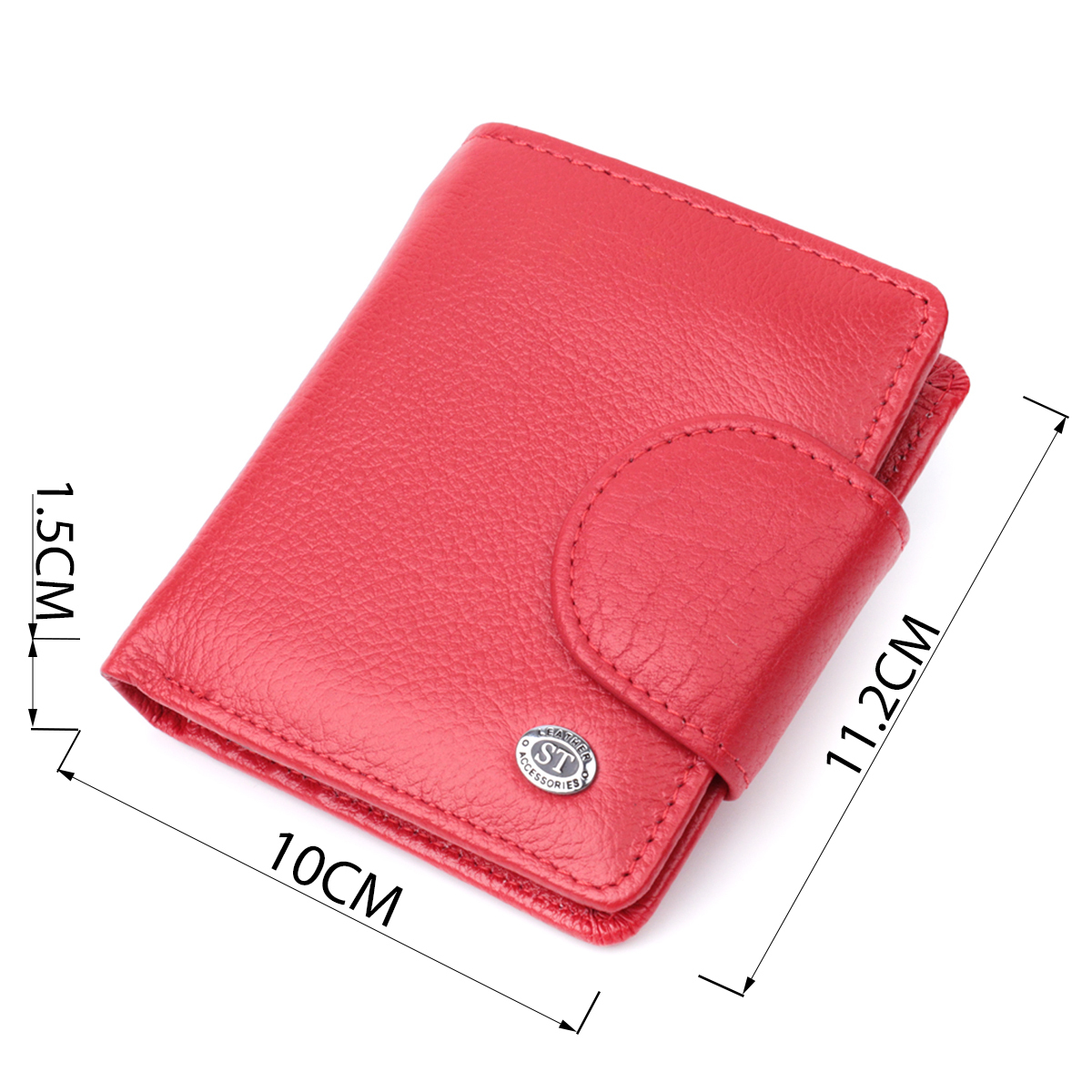 Кошелек женский кожаный St Leather 23070 красный фото3