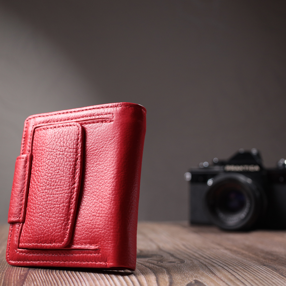 Кошелек женский кожаный St Leather 23070 красный фото10