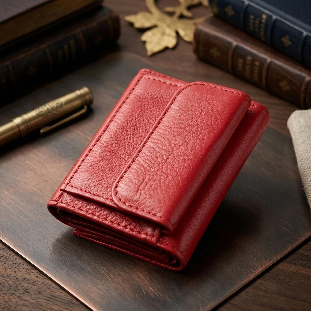 Кошелек женский кожаный St Leather 23073 красный фото11