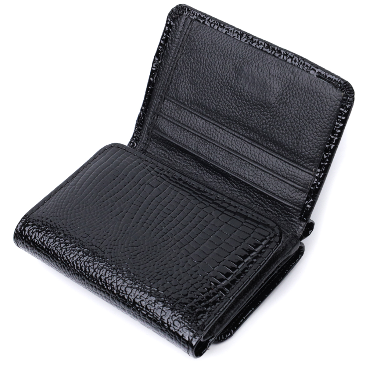 Кошелек женский кожаный St Leather 23076 черный фото6