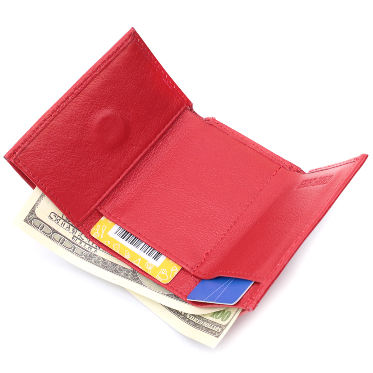 Кошелек женский кожаный St Leather 23086 красный фото7
