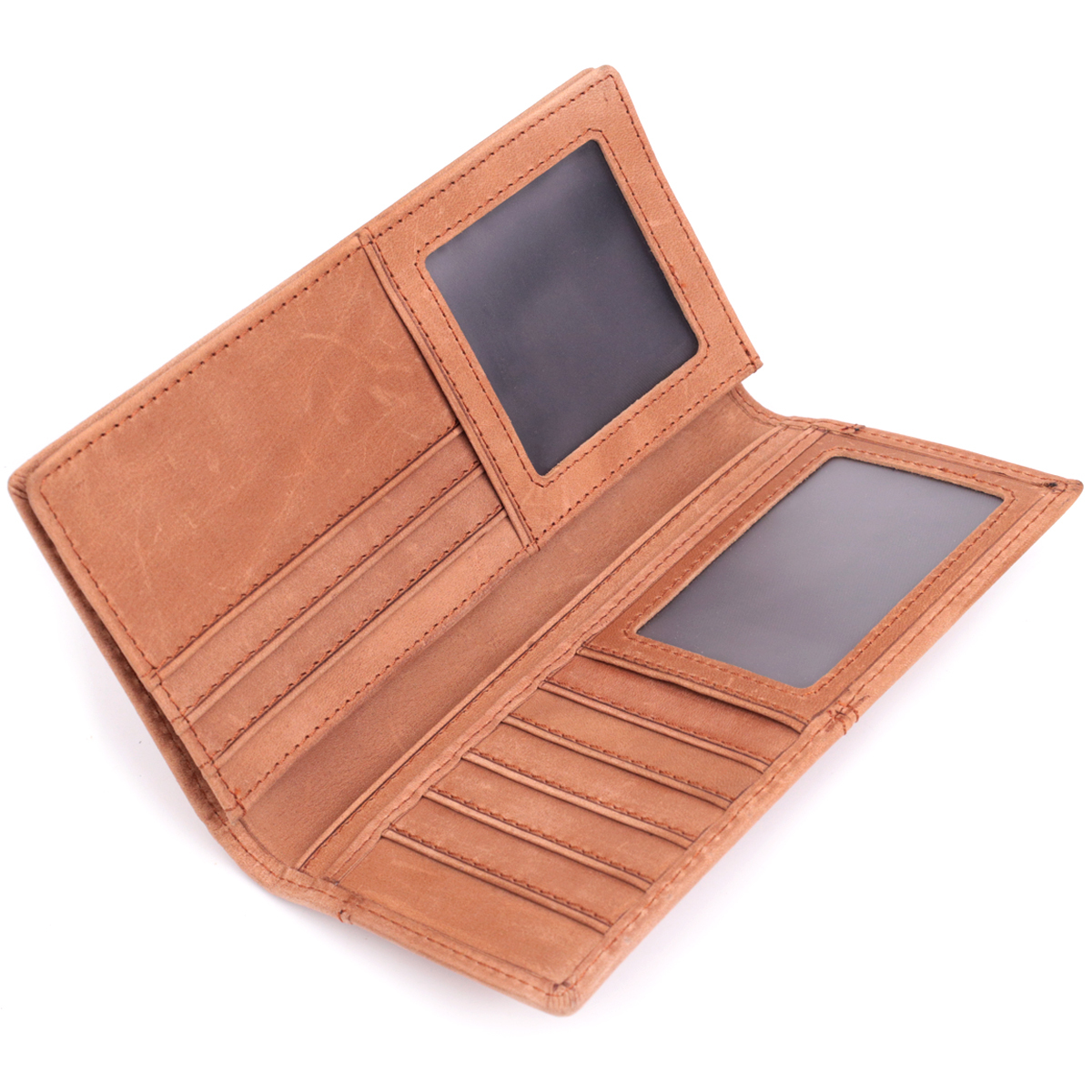Кошелек кожаный Vintage 23100 рыжий фото9