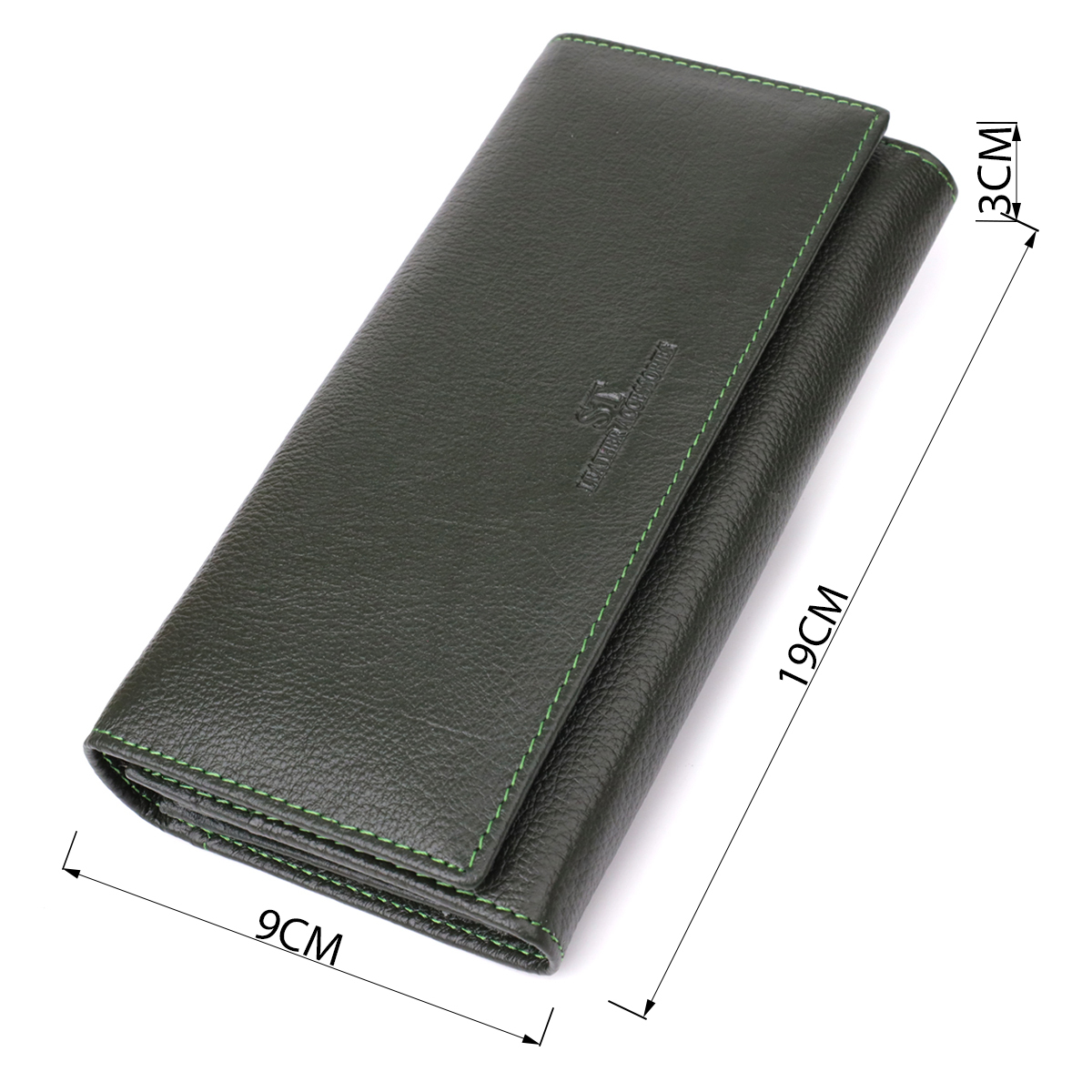 Кошелек женский кожаный St Leather 20834_1 зеленый фото3