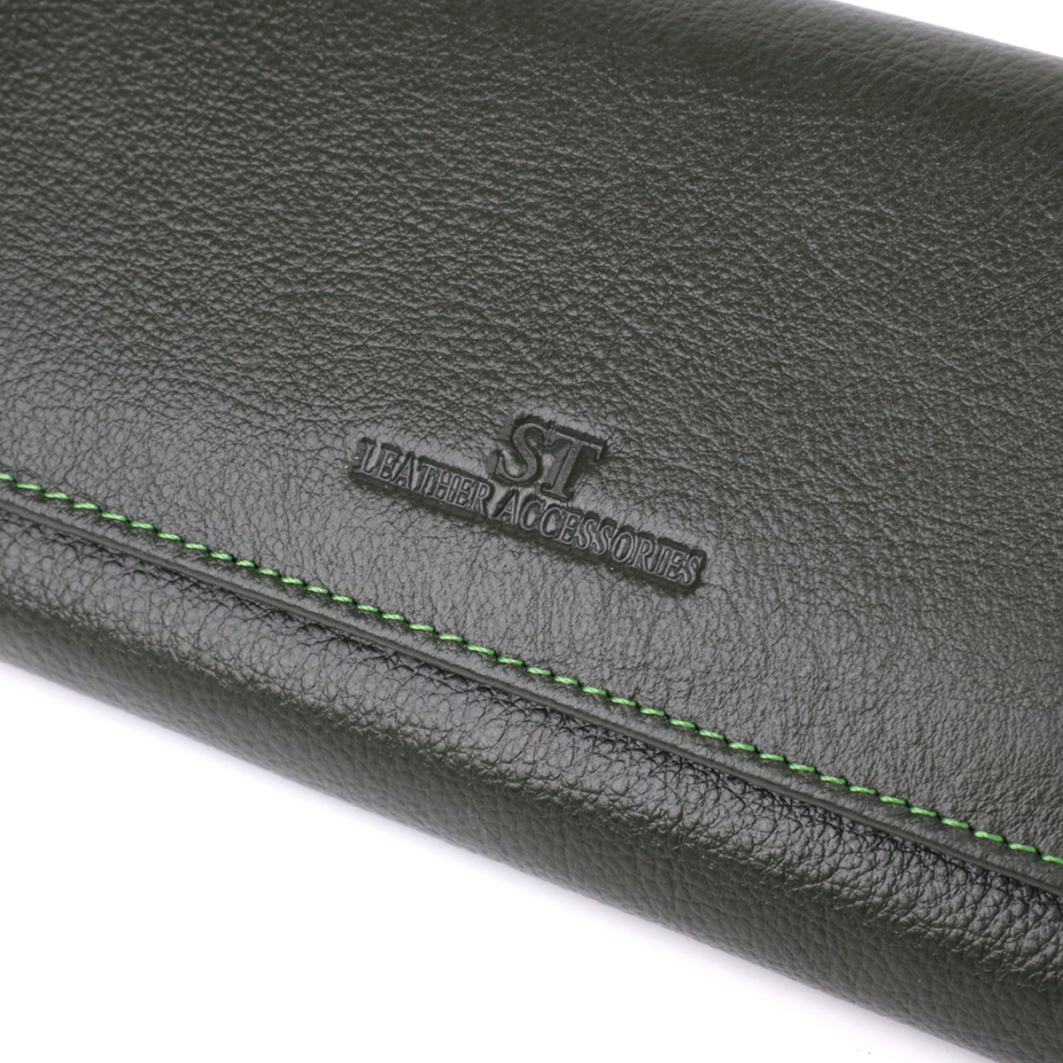 Кошелек женский кожаный St Leather 20834_1 зеленый фото5