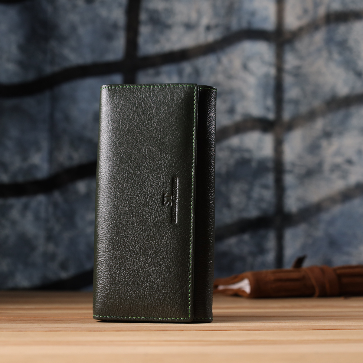 Кошелек женский кожаный St Leather 20834_1 зеленый фото10