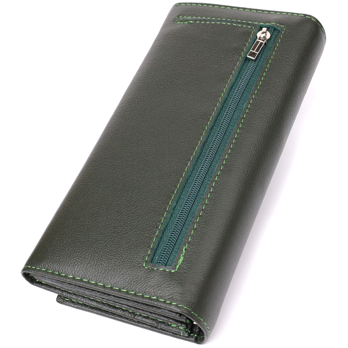 Кошелек женский кожаный St Leather 20841_1 зеленый фото2