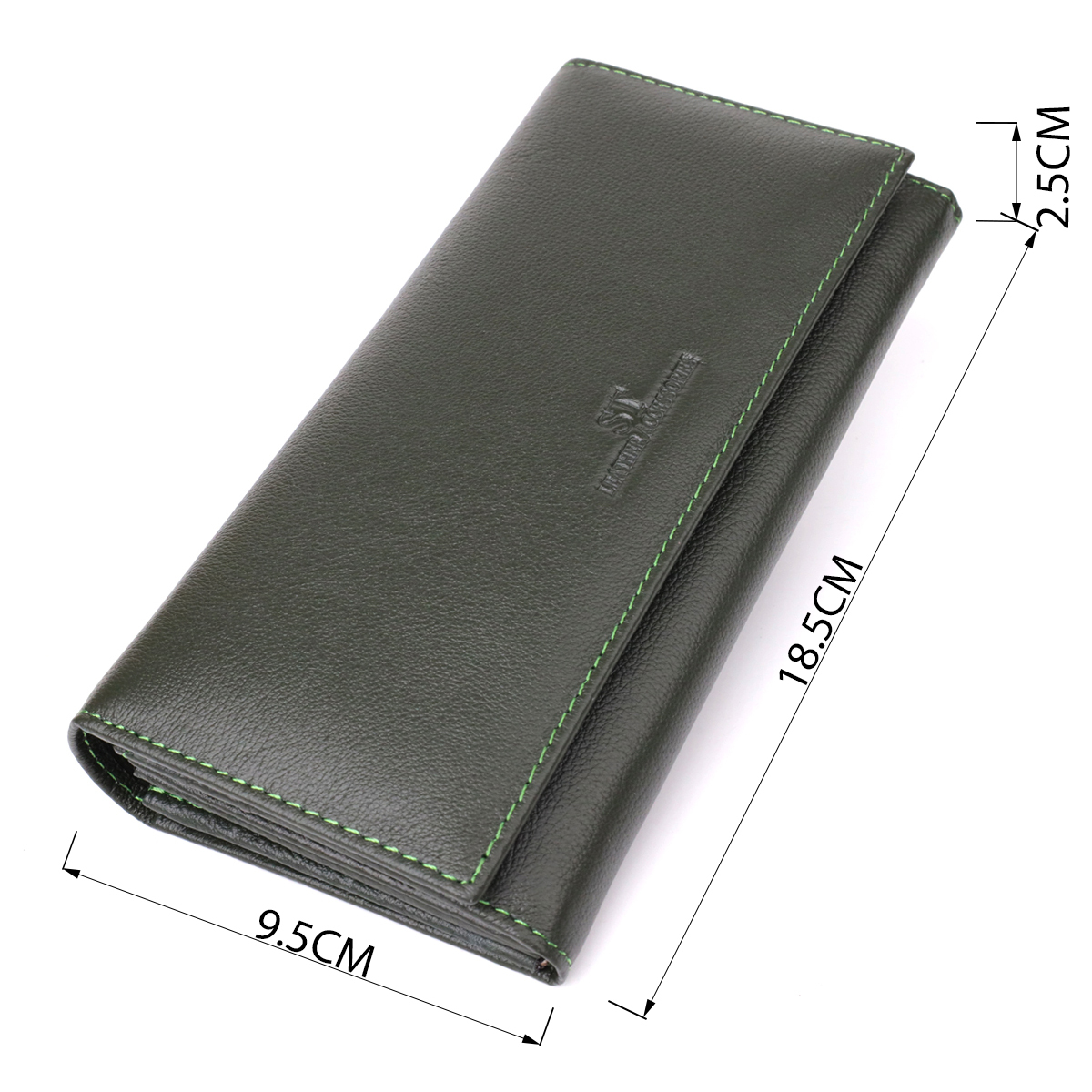 Кошелек женский кожаный St Leather 20841_1 зеленый фото3