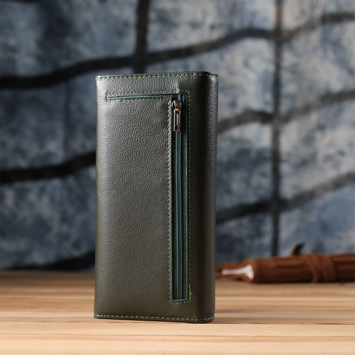 Кошелек женский кожаный St Leather 20841_1 зеленый фото11