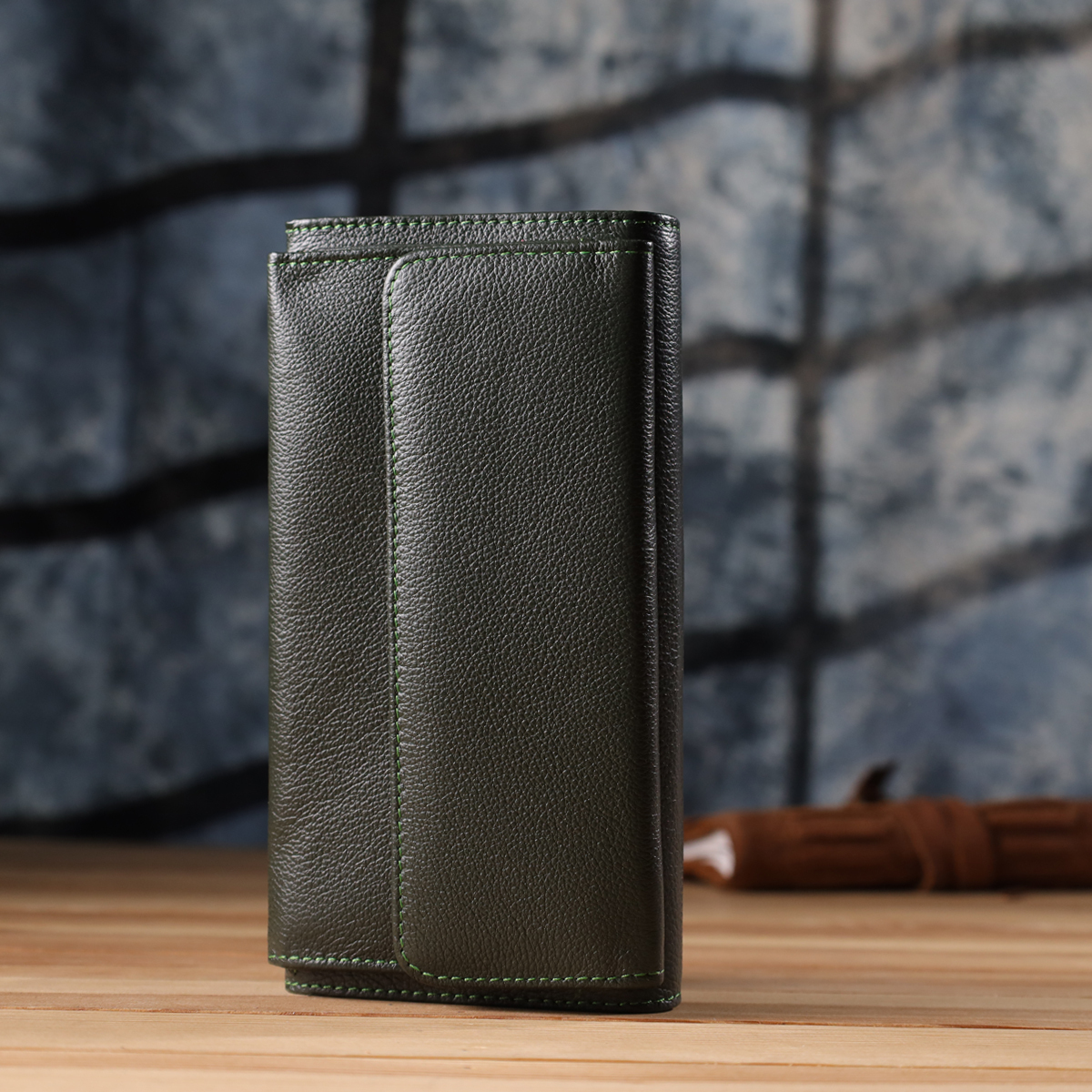 Кошелек женский кожаный St Leather 20842_1 зеленый фото13