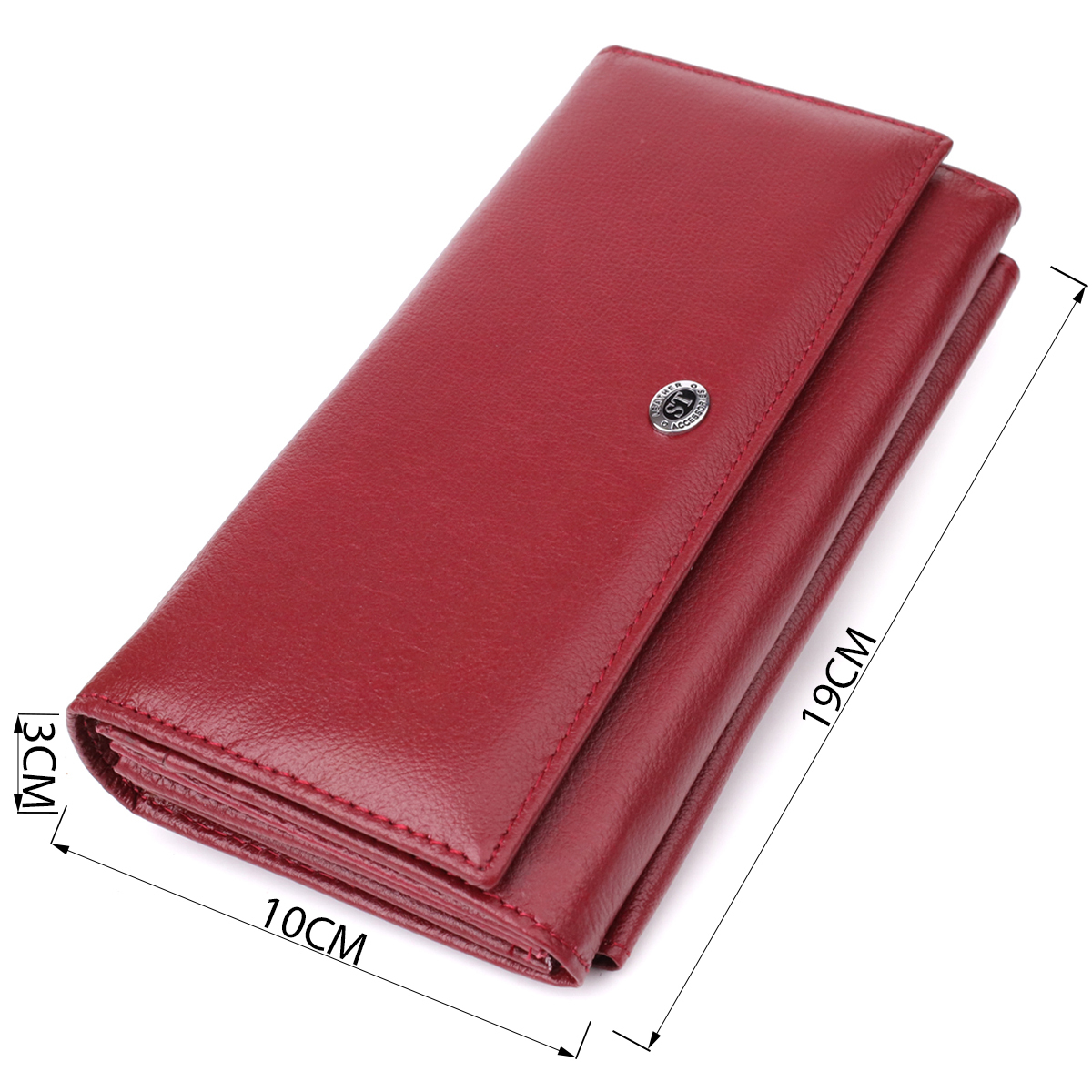 Кошелек женский кожаный St Leather 20843_1 бордовый фото3