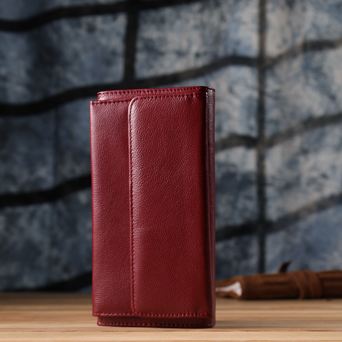 Кошелек женский кожаный St Leather 20843_1 бордовый фото12