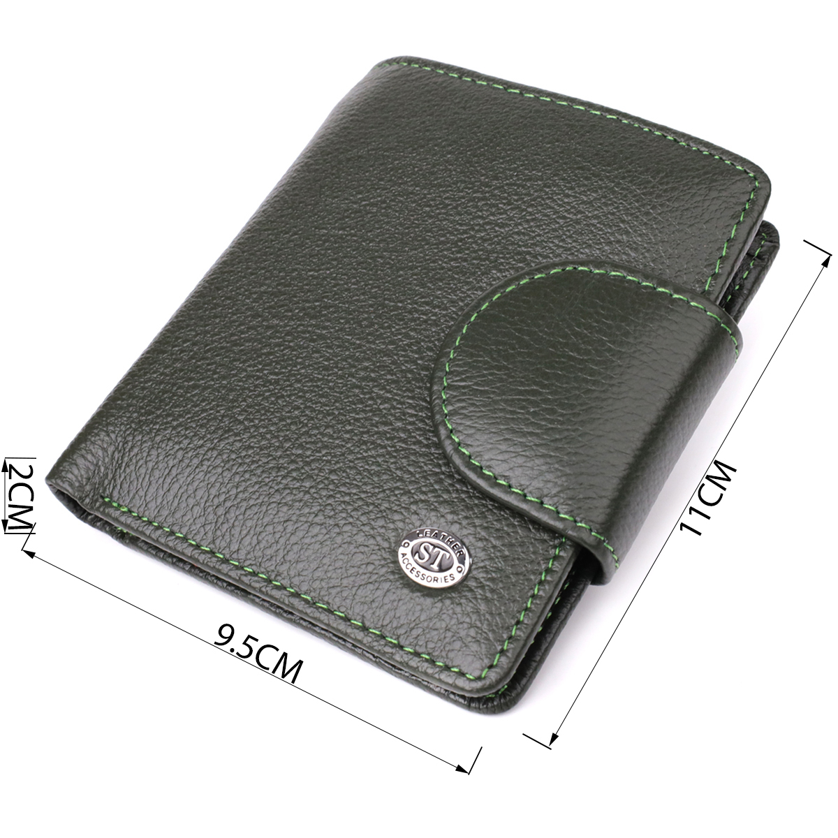 Кошелек женский кожаный St Leather 20852_1 зеленый фото6