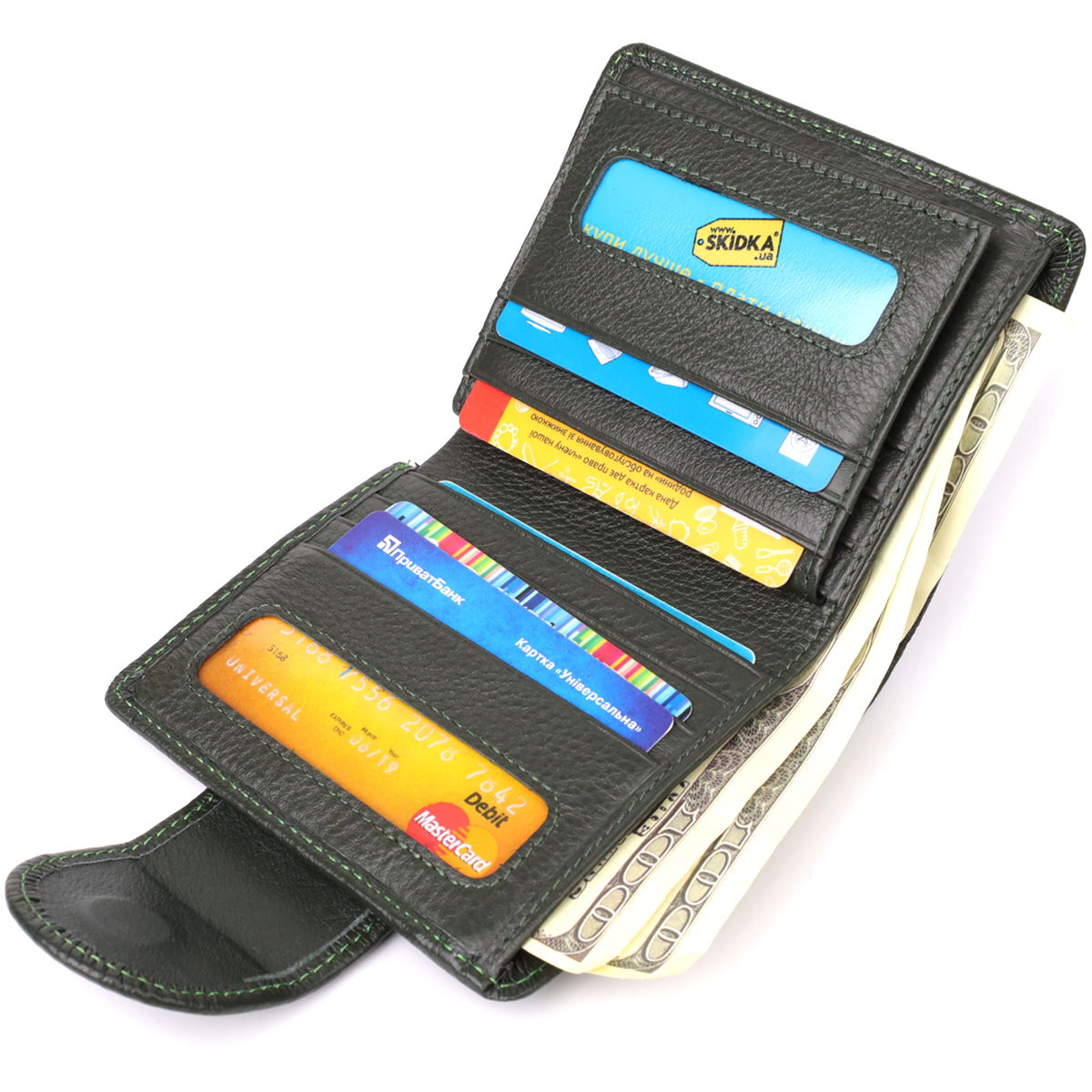 Кошелек женский кожаный St Leather 20852_1 зеленый фото10