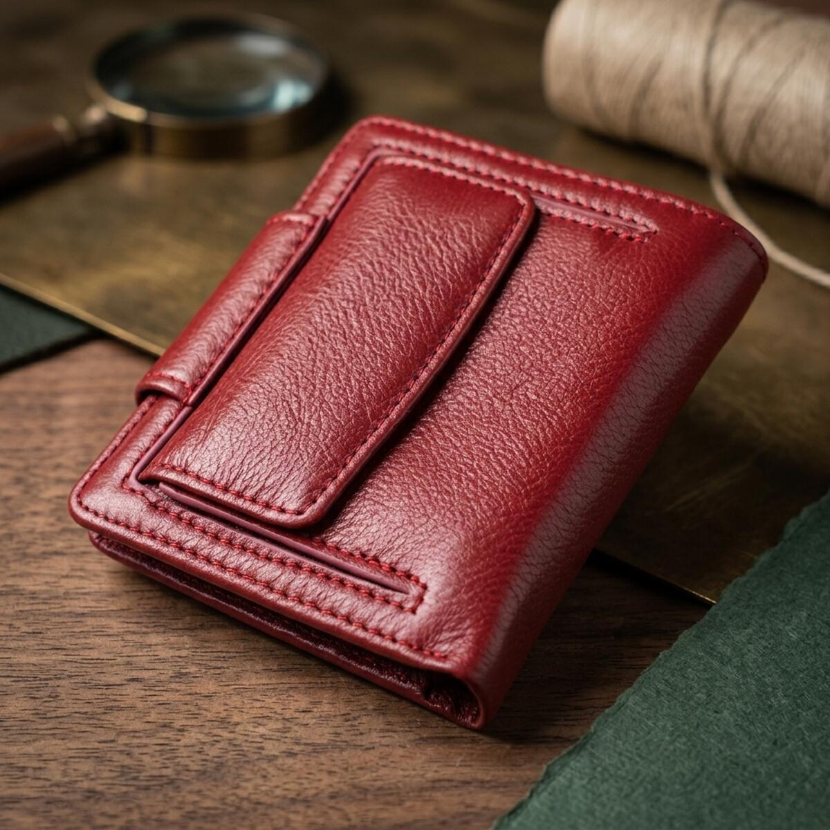 Кошелек женский кожаный St Leather 20853_1 бордовый фото4