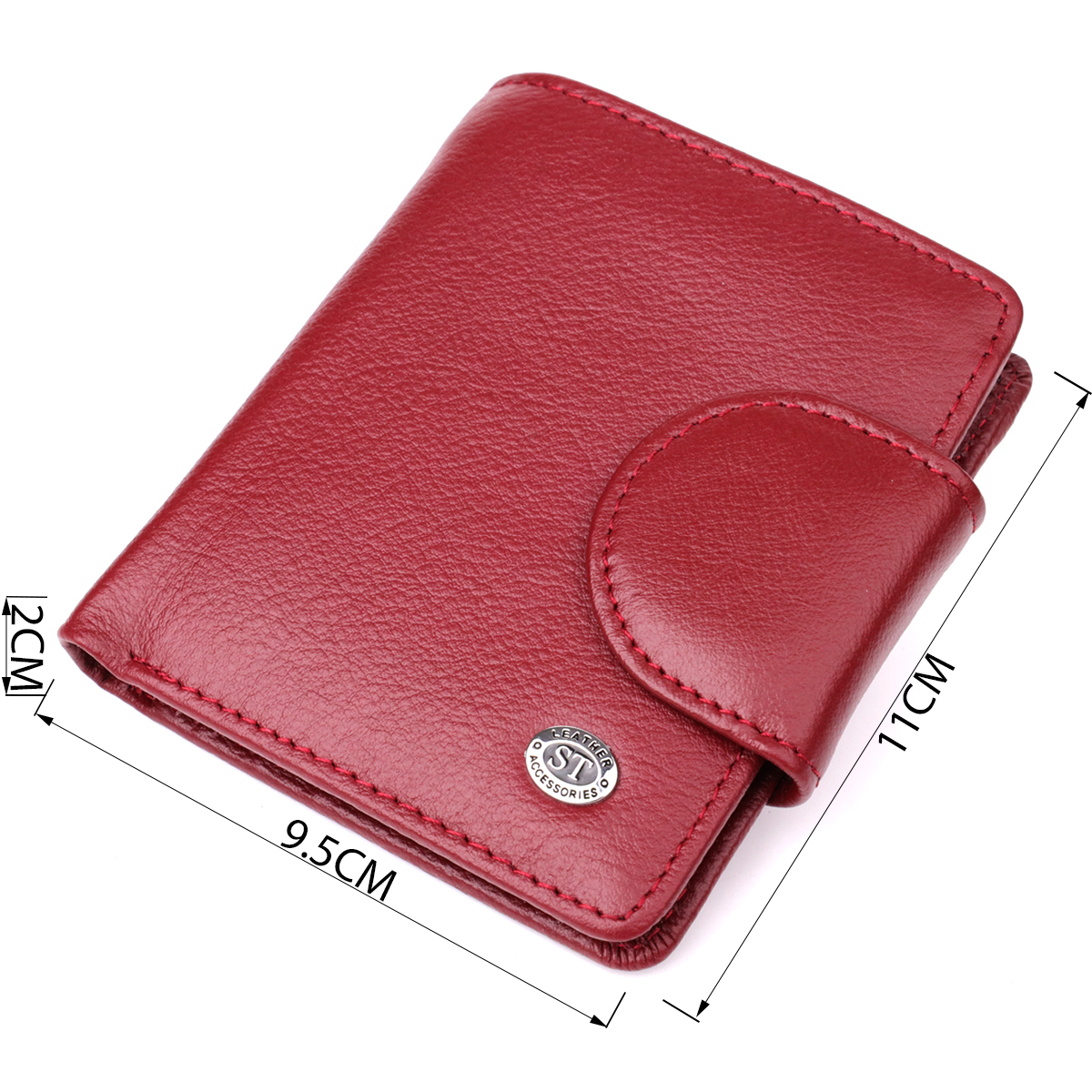 Кошелек женский кожаный St Leather 20853_1 бордовый фото7