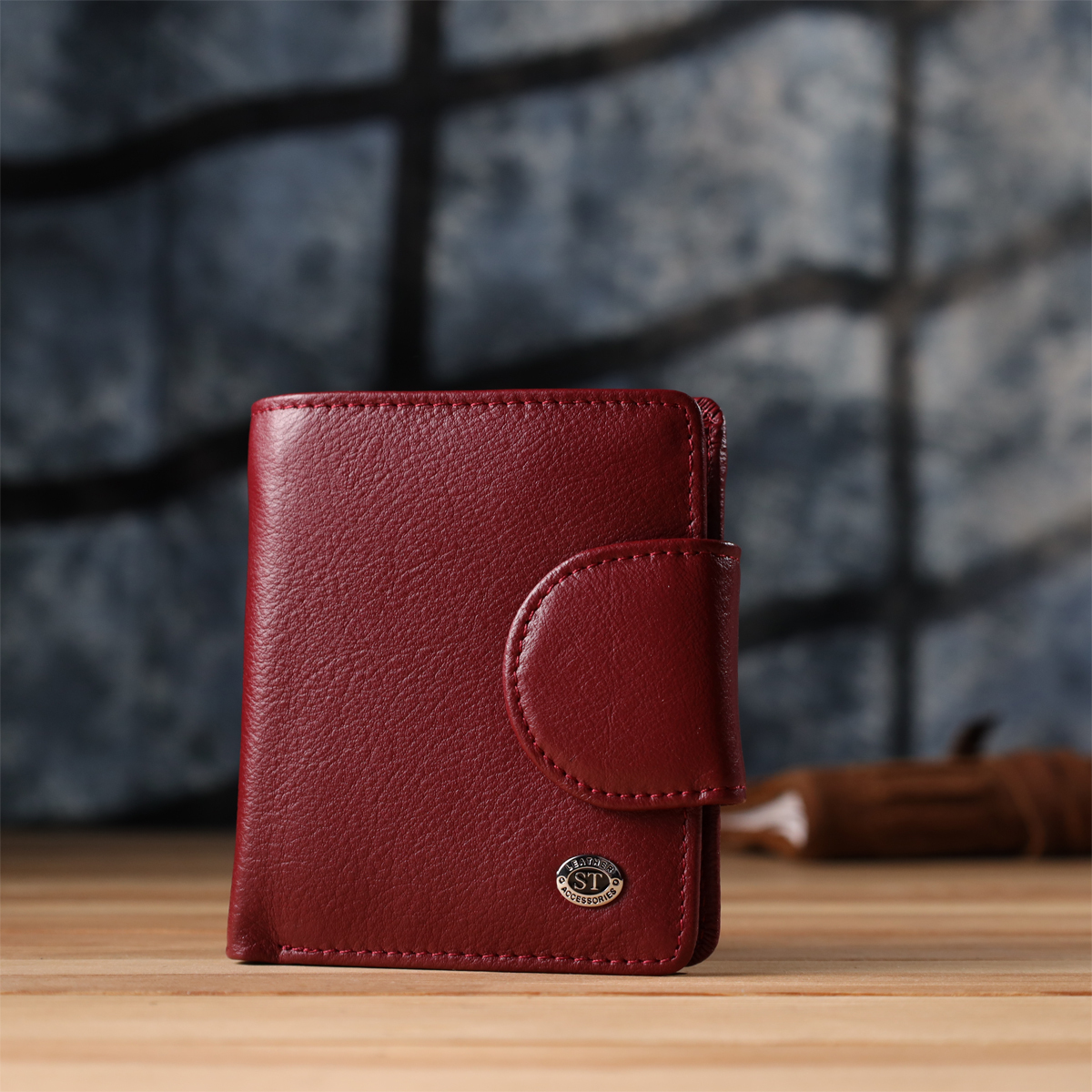 Кошелек женский кожаный St Leather 20853_1 бордовый фото13