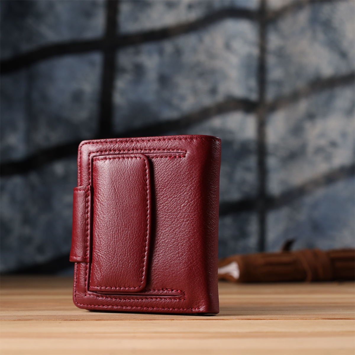 Кошелек женский кожаный St Leather 20853_1 бордовый фото14