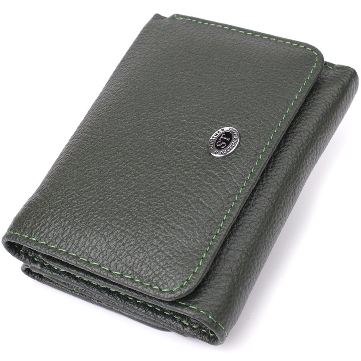 Кошелек женский кожаный St Leather 20861_1 зеленый фото5