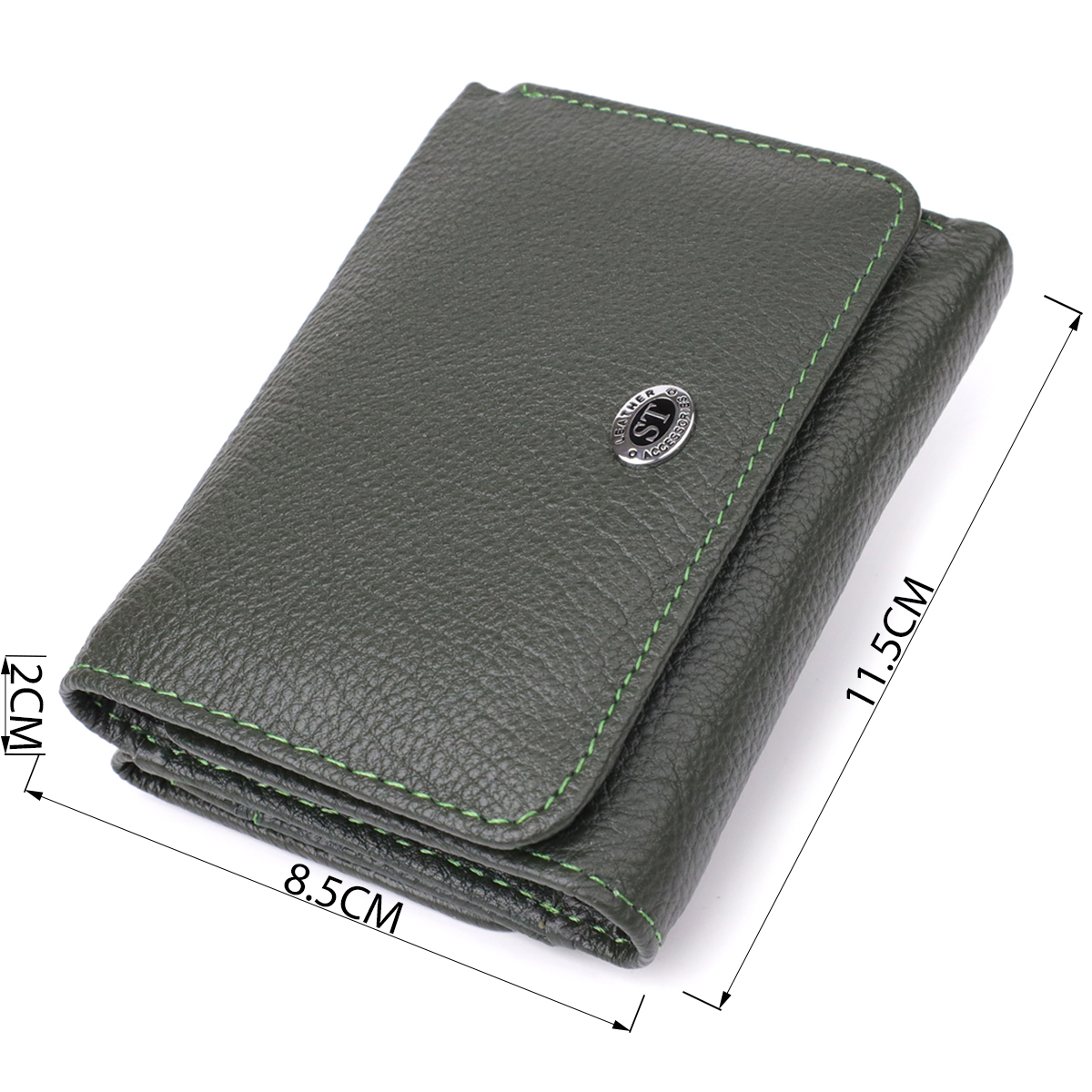 Кошелек женский кожаный St Leather 20861_1 зеленый фото7