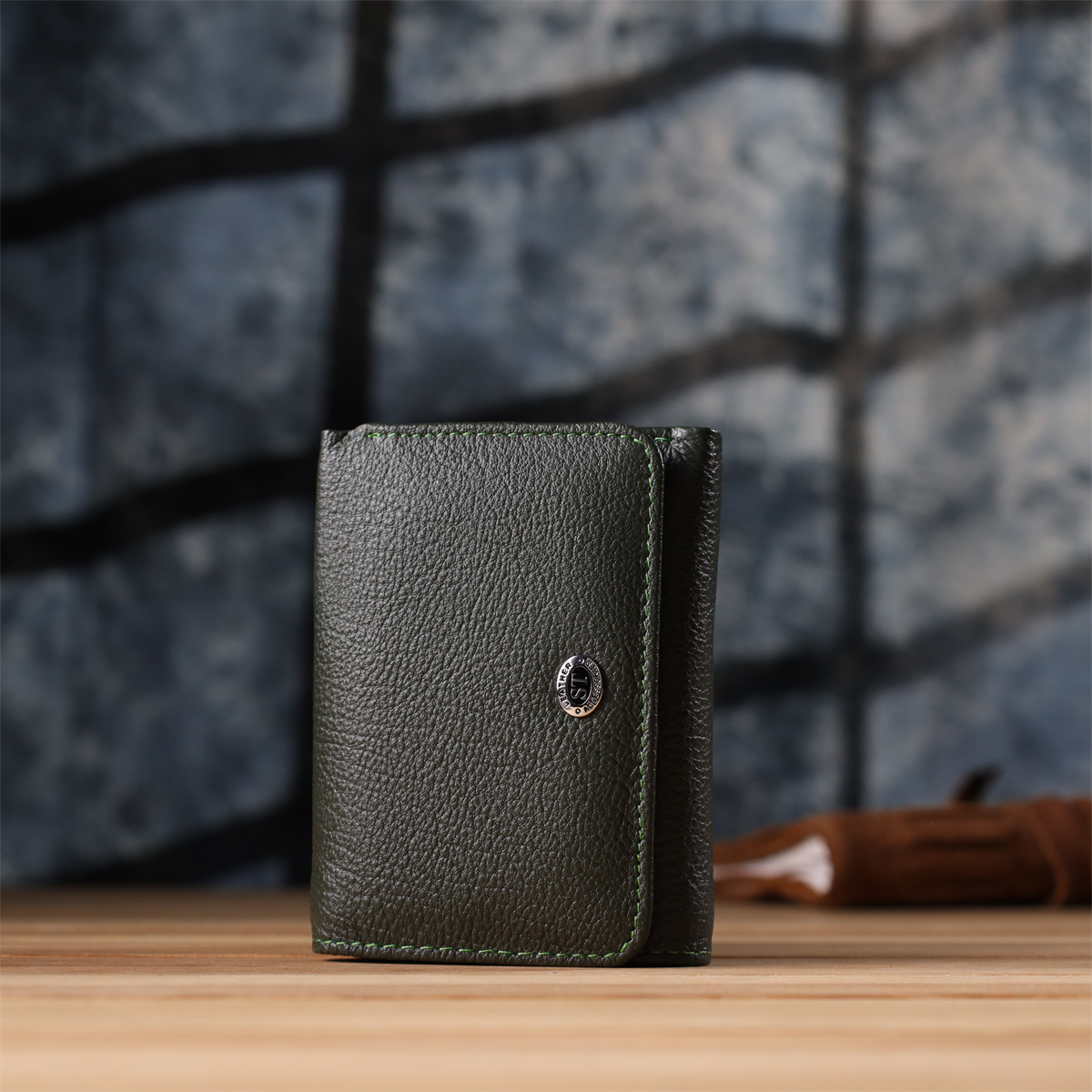 Кошелек женский кожаный St Leather 20861_1 зеленый фото14