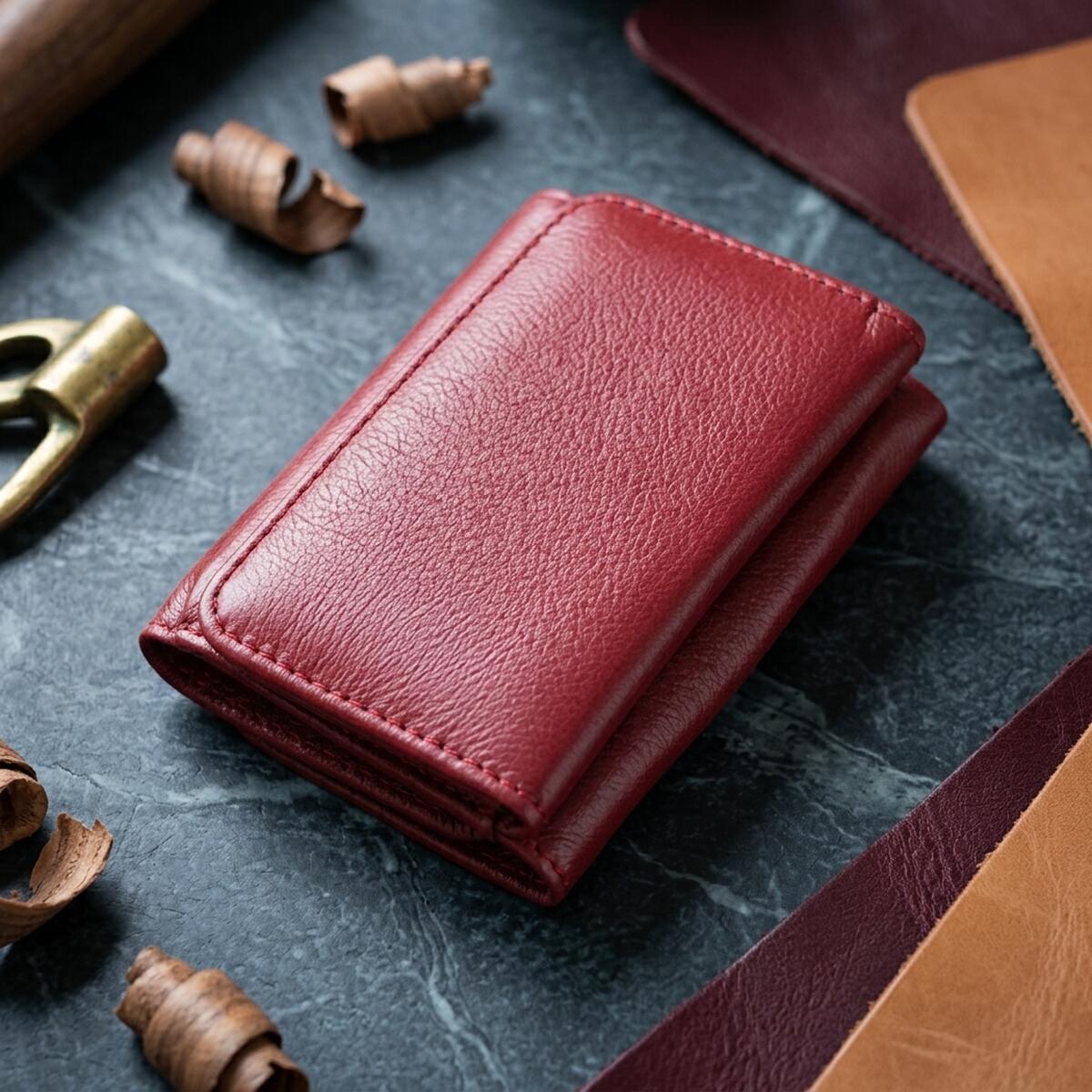 Кошелек женский кожаный St Leather 23073 бордовый фото4