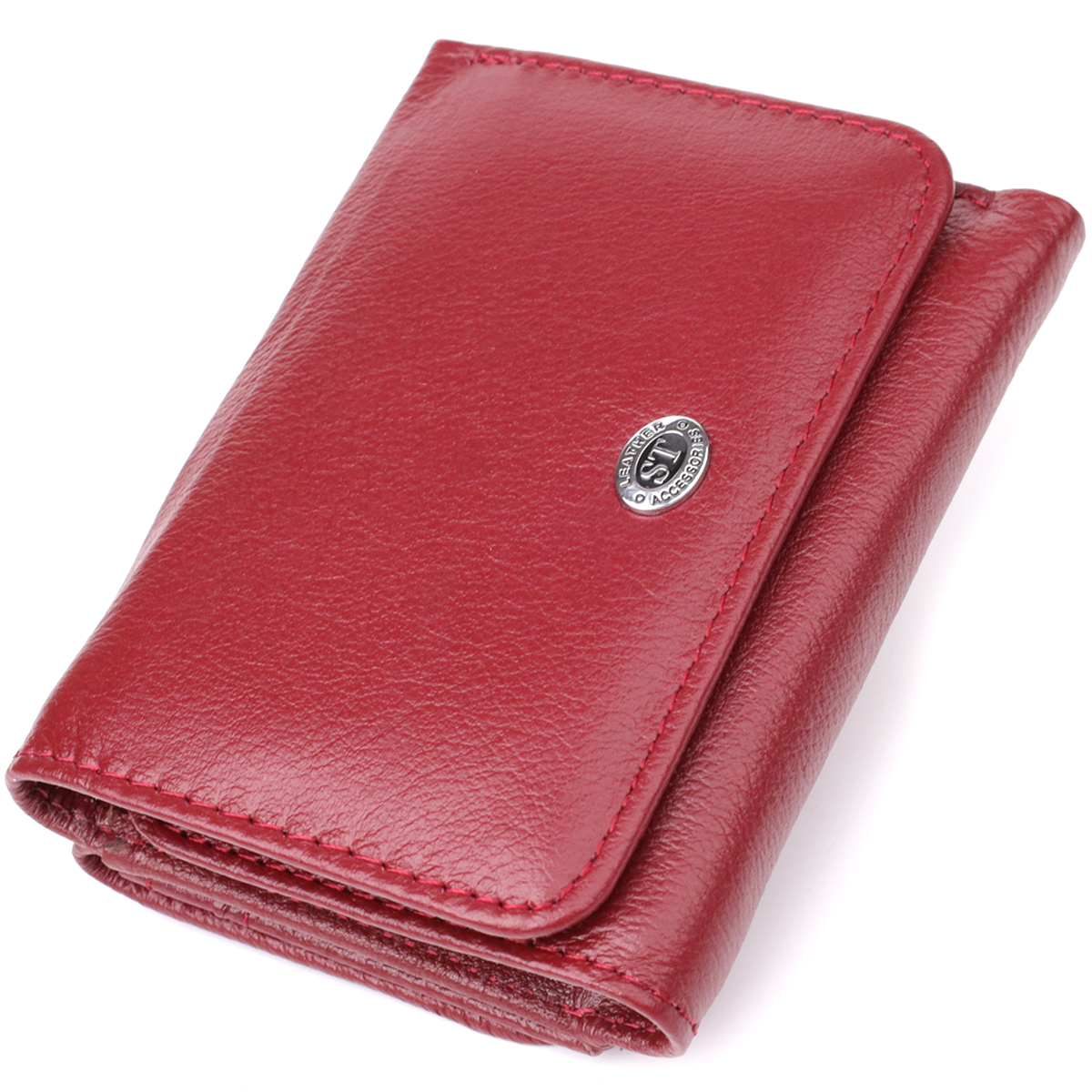 Кошелек женский кожаный St Leather 23073 бордовый фото5