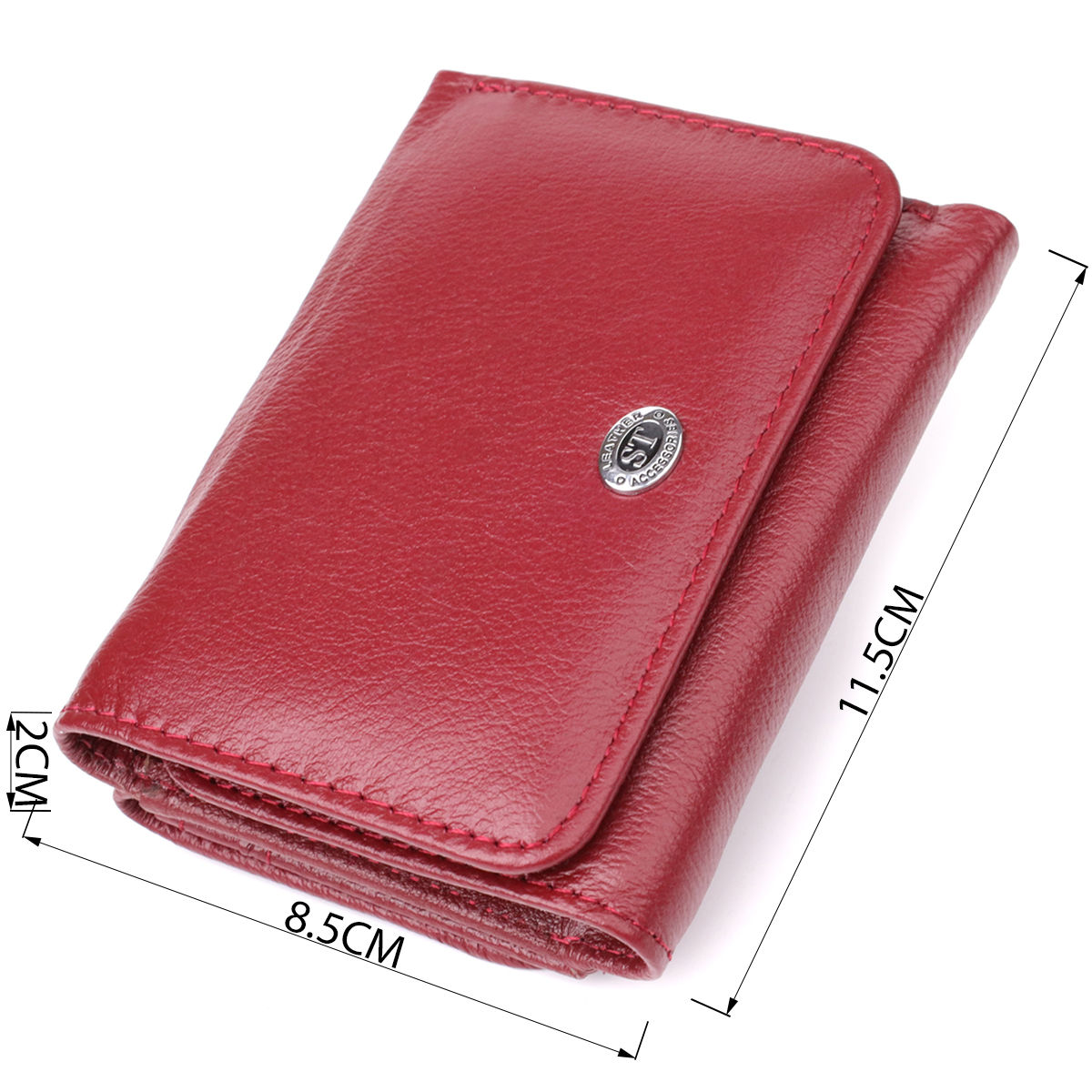Кошелек женский кожаный St Leather 23073 бордовый фото7