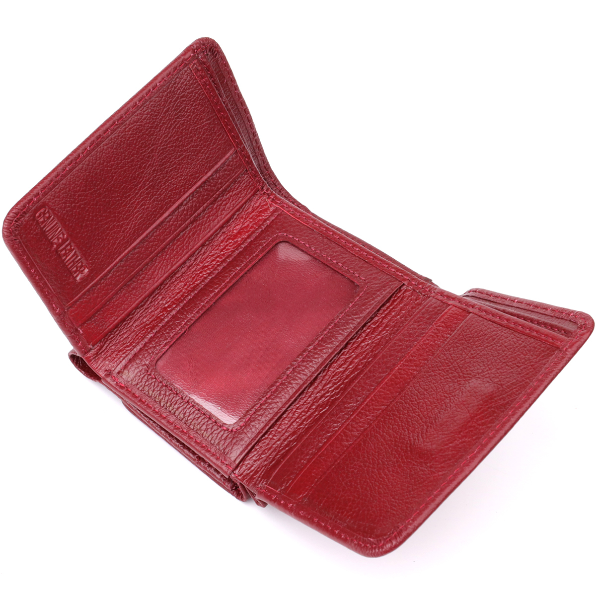 Кошелек женский кожаный St Leather 23073 бордовый фото10