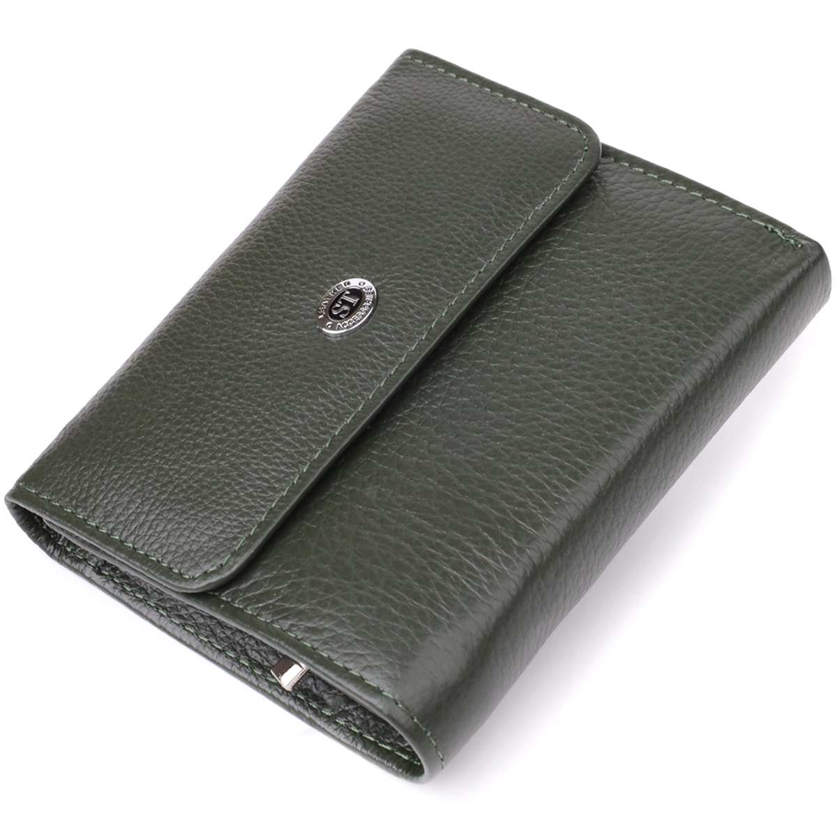 Кошелек женский кожаный St Leather 20872_1 зеленый фото5