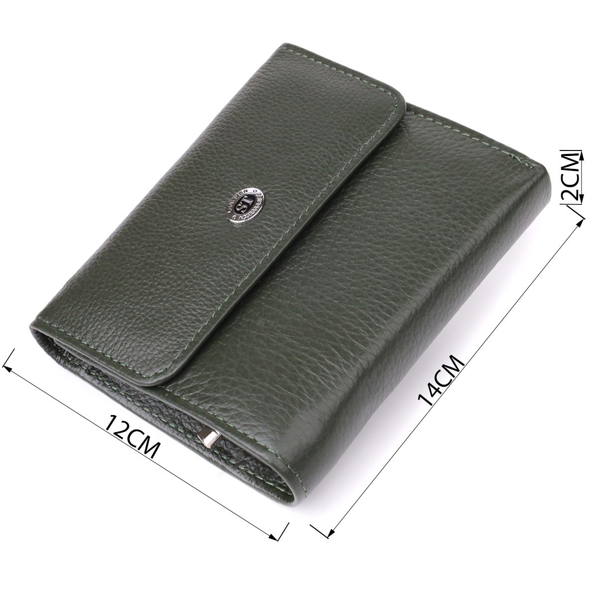 Кошелек женский кожаный St Leather 20872_1 зеленый фото7
