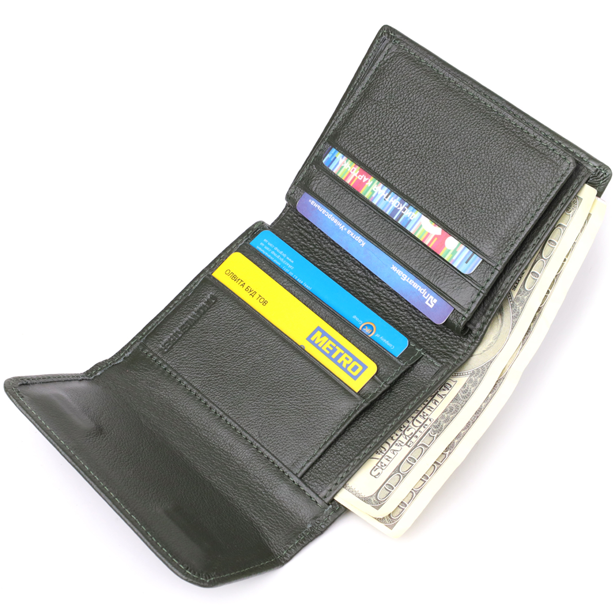 Кошелек женский кожаный St Leather 20872_1 зеленый фото11