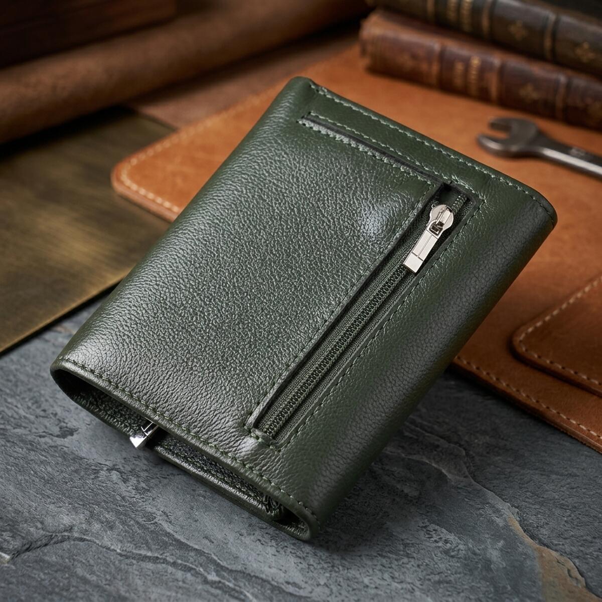 Кошелек женский кожаный St Leather 20873_1 зеленый фото3