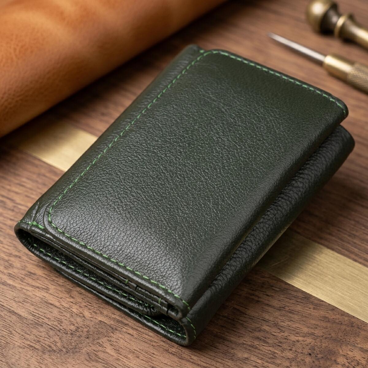 Гаманець жіночий шкіряний St Leather 23076 зелений фото4