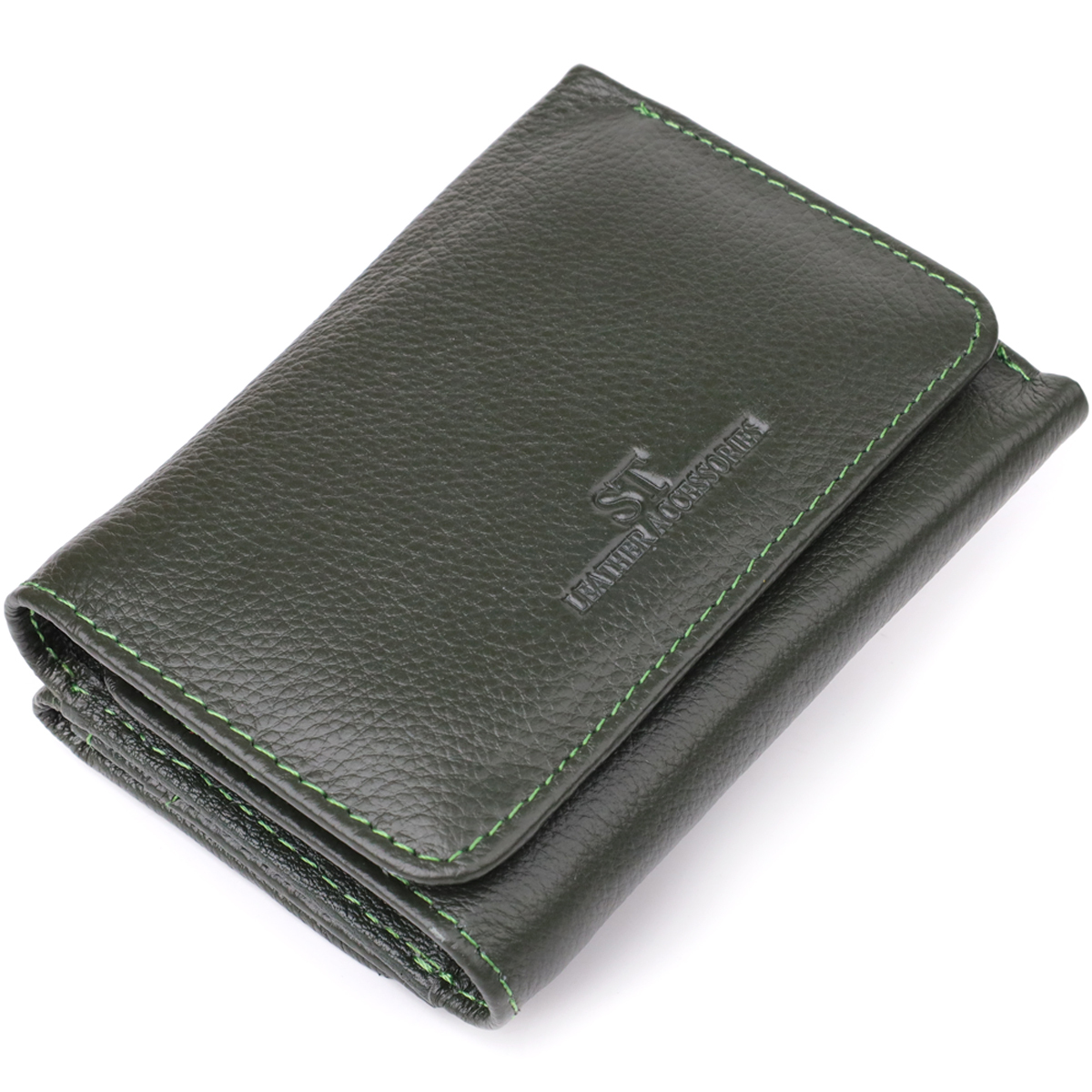 Гаманець жіночий шкіряний St Leather 23076 зелений фото5