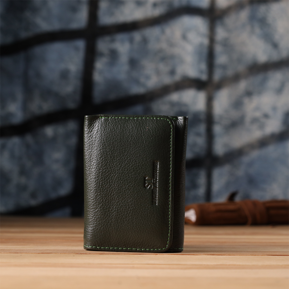 Гаманець жіночий шкіряний St Leather 23076 зелений фото13