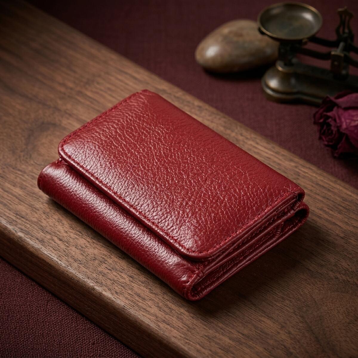 Кошелек женский кожаный St Leather 20878_1 бордовый фото4