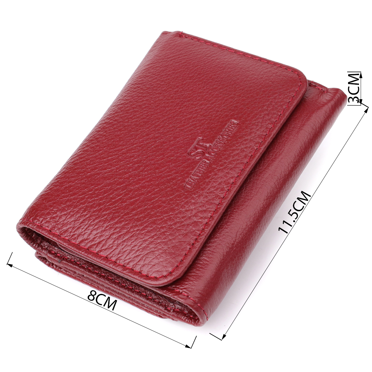 Кошелек женский кожаный St Leather 20878_1 бордовый фото7