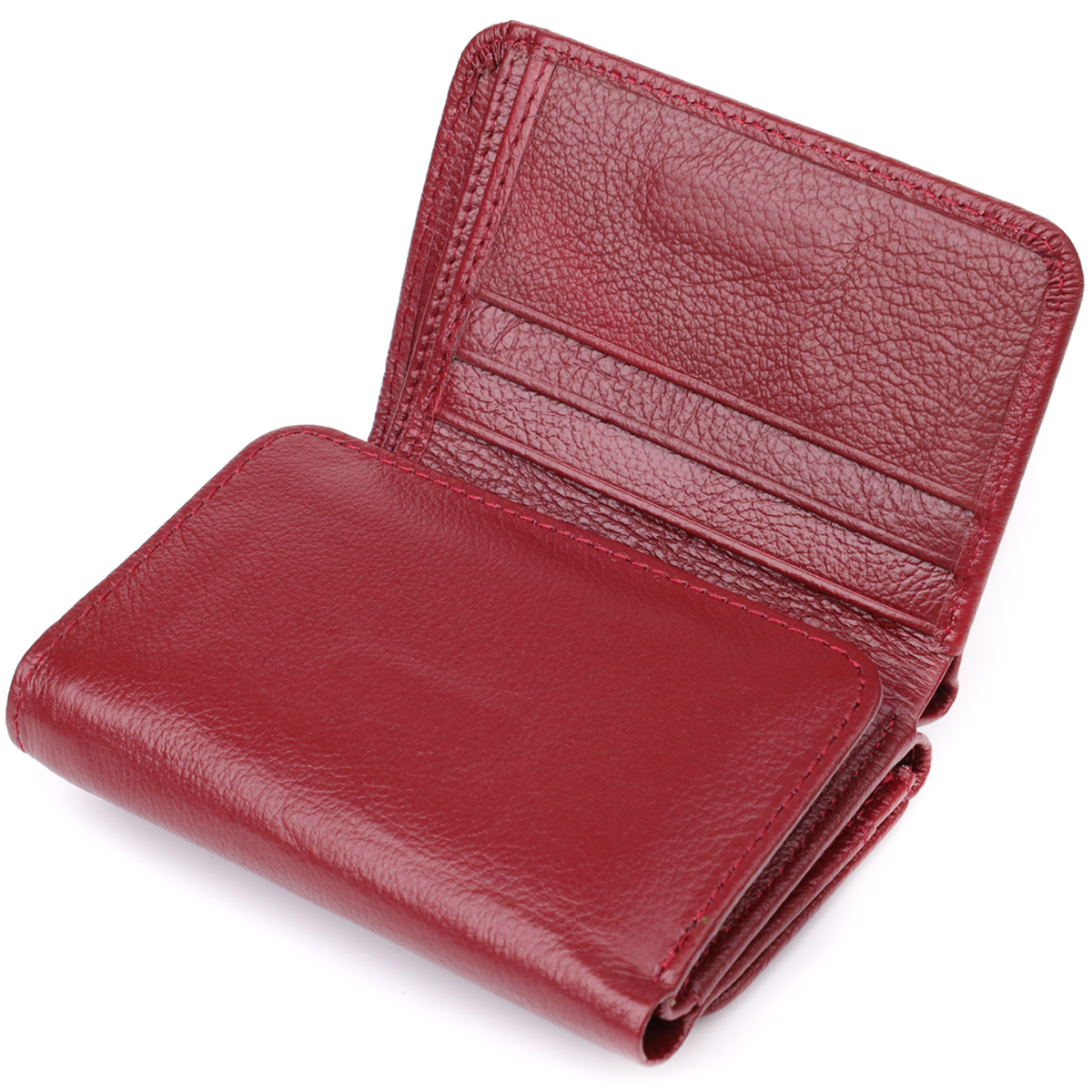 Кошелек женский кожаный St Leather 20878_1 бордовый фото9