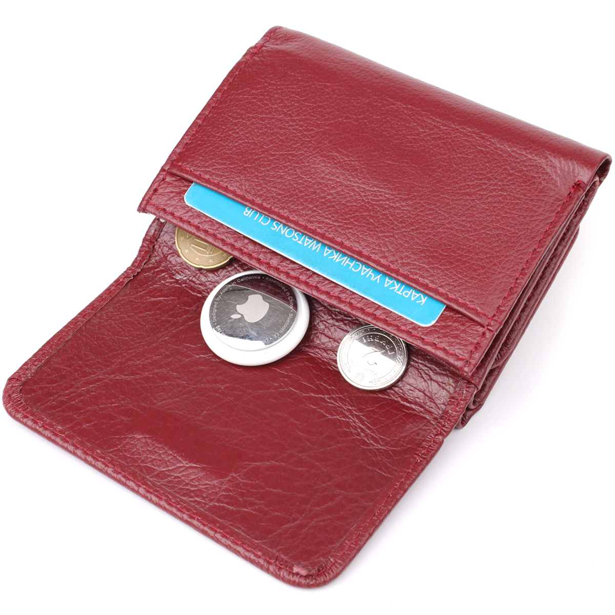 Кошелек женский кожаный St Leather 20878_1 бордовый фото12